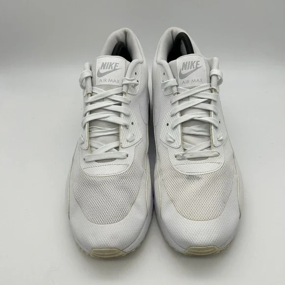 Nike Air Max 90 Ultra‎ Moire Shoes Mens Sz 13 White Athletic Sneakers 875695-101